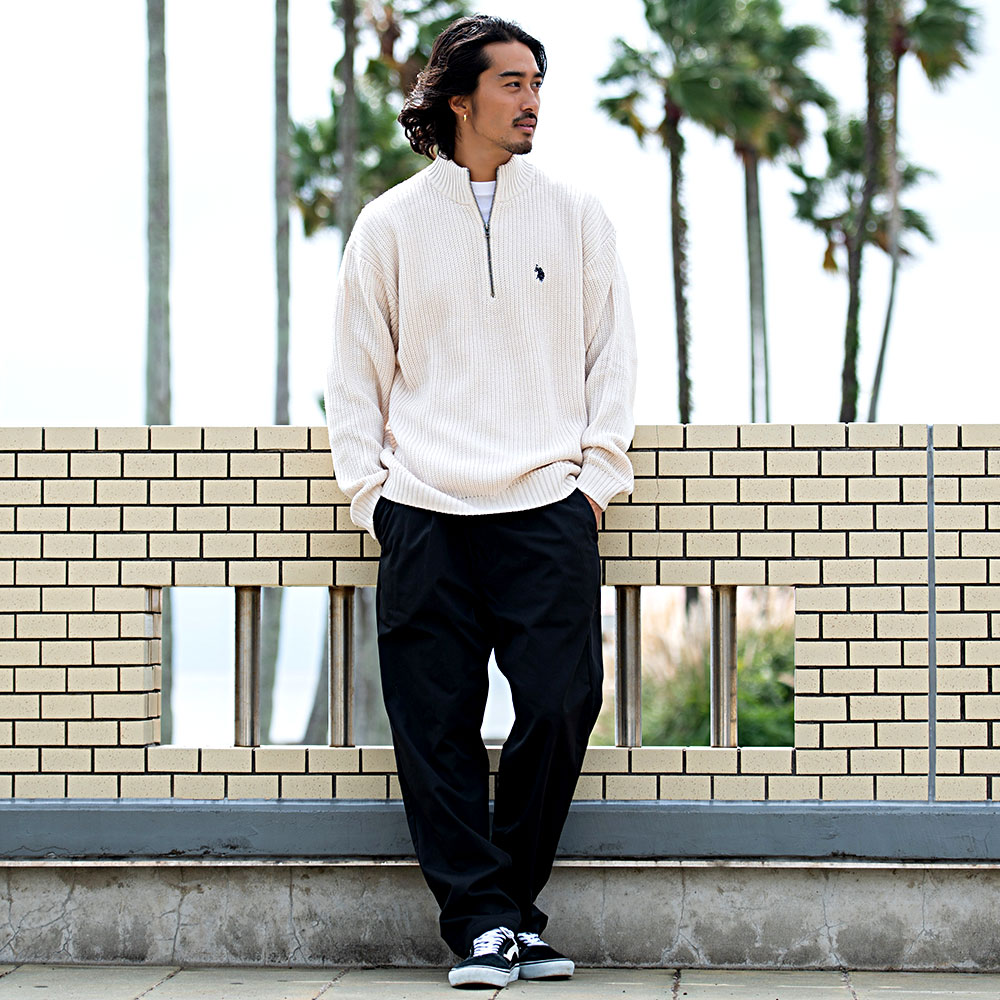 Dickies メンズ ワイドパンツ イージー チノ テーパード