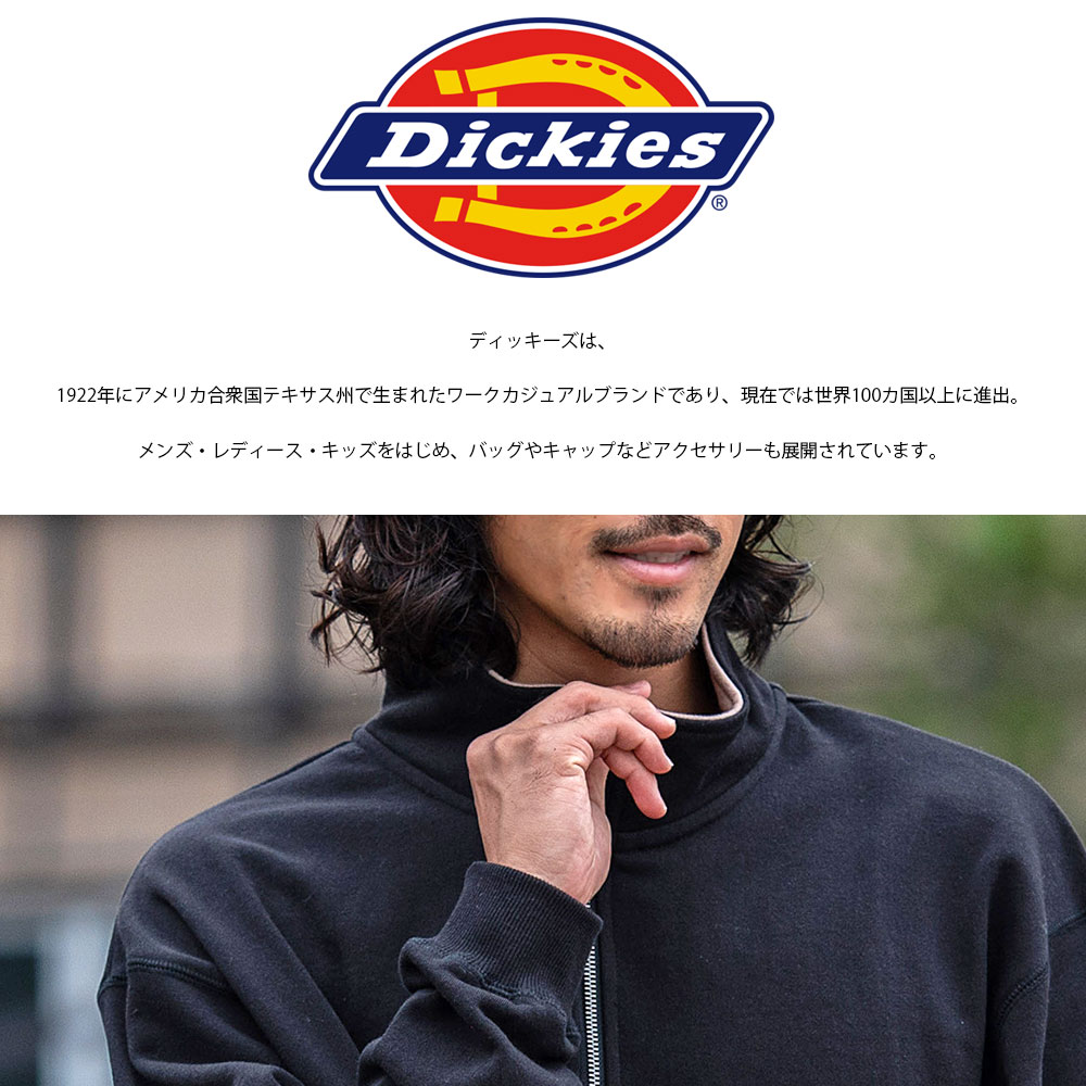 D's WAVE! ハーフジップスウェットM プレミアムシートパス、銀テープ付き Dickies（ディッキーズ） ハーフジップ トレーナー メンズ 長袖 裏起毛