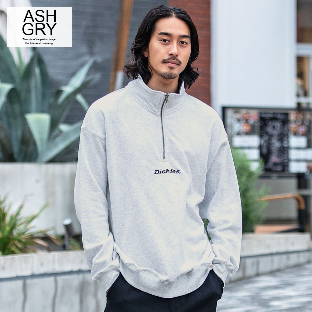 Dickies（ディッキーズ） ハーフジップ トレーナー メンズ 長袖 裏起毛
