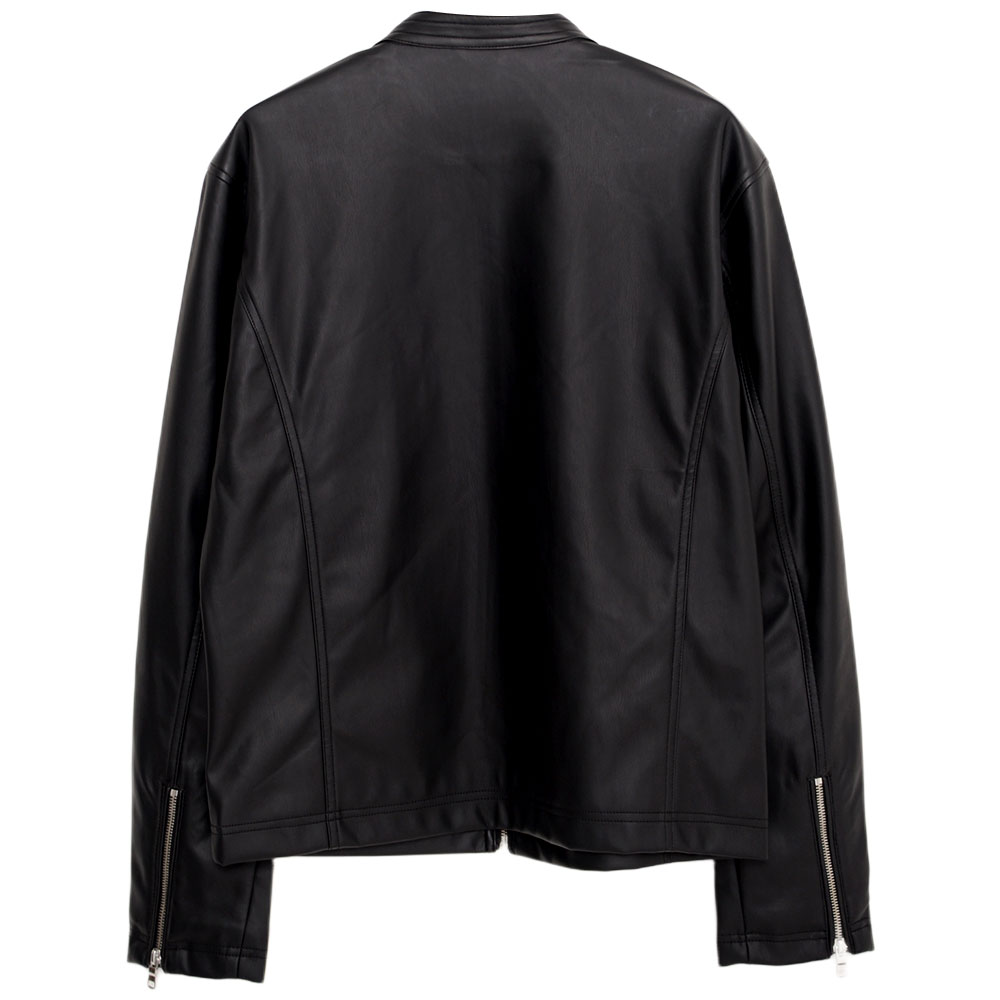 CavariA ライダースジャケット メンズ シングル 革ジャン