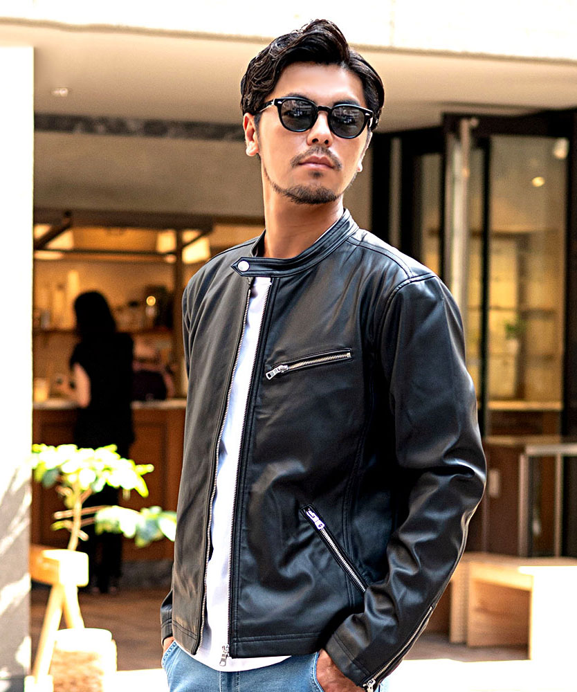 B-McCoy's ブラックレザーライダースジャケット 楽天市場】b－mccoyの通販