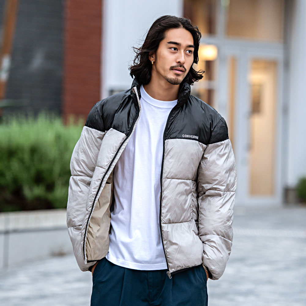 Amazon | Converse 中綿 ダウンジャケット メンズ 大きいサイズ 撥水 