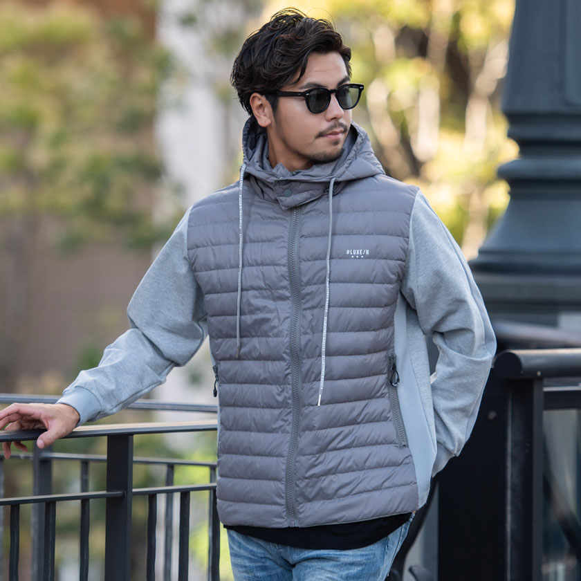 LUXE/R（ラグジュ） ダウンジャケット メンズ ブルゾン フェザー 中綿
