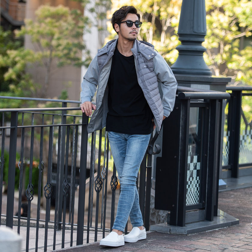 [アウトレット] LUXE/Rダウンフェザー&裏起毛ジャケット45475WHXL SALE】LUXE/R【ラグジュ】 フード着脱式切替ダウン/全3色アウター