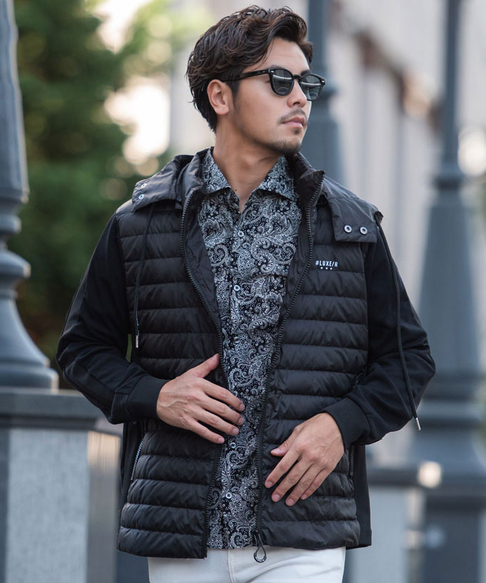 LUXE/R（ラグジュ） ダウンジャケット メンズ ブルゾン フェザー 中綿