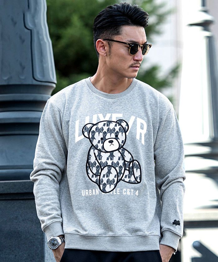 LUXE/R トレーナー メンズ スウェット おしゃれ 裏毛 プル