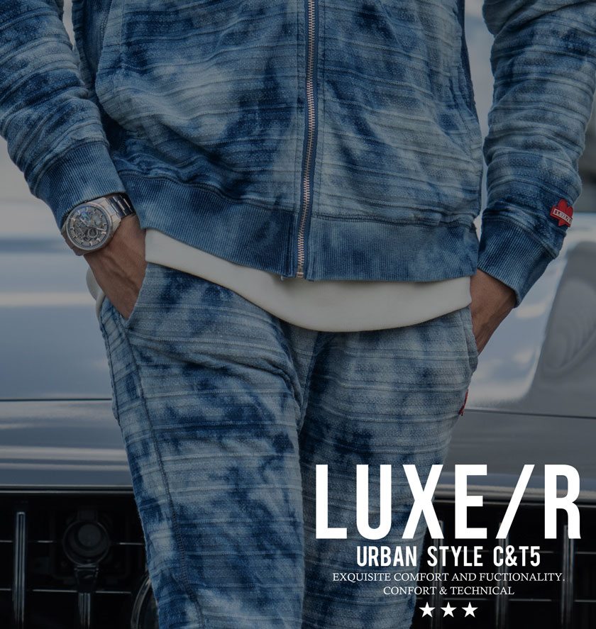 LUXE/R スウェットパンツ パンツ メンズ インディゴ タイダイ