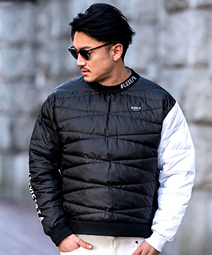 LUXE/R ダウン フェザー トレーナー メンズ スウェット 長袖