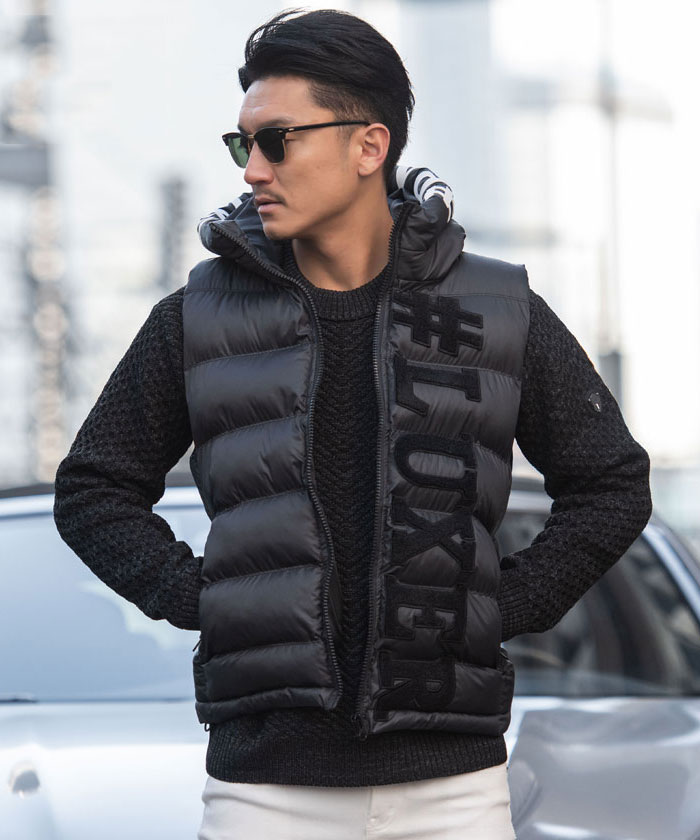 極美品□MONCLER モンクレール BANKER GILET ロゴワッペン ダブルジップ スタンドカラー ジレ ダウンベスト ブラック 0 正規品 メンズ 極美品□MONCLER モンクレール BANKER GILET ロゴワッペン ダブル