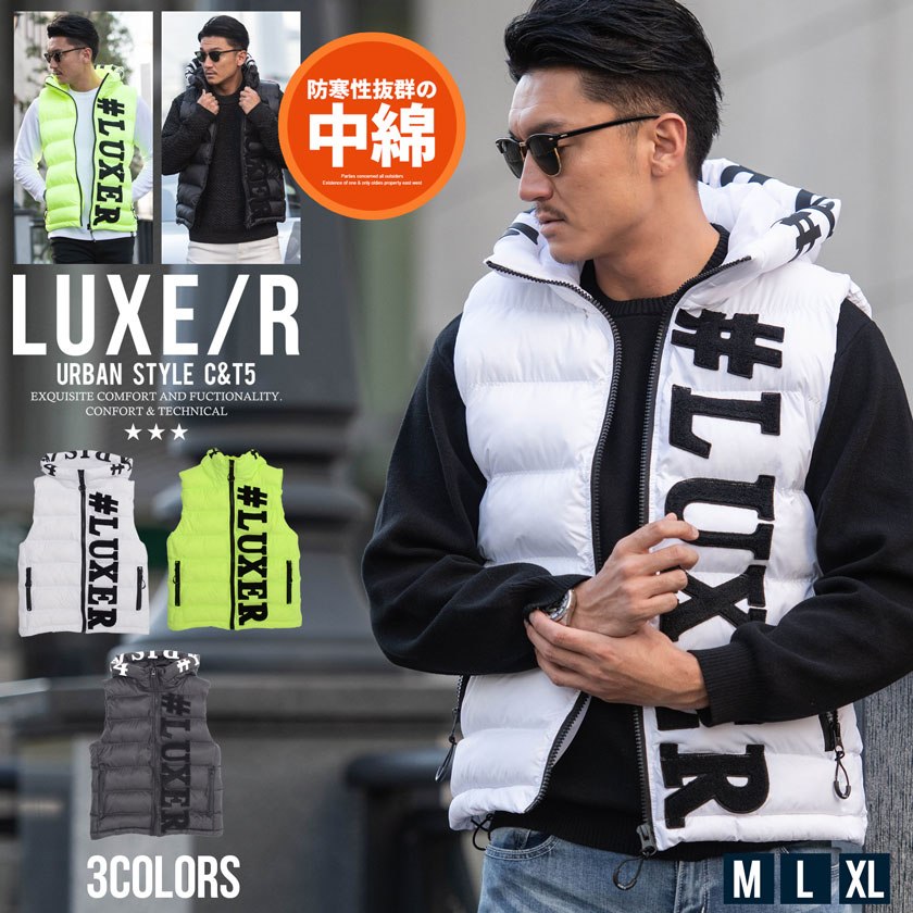 【LUXE/R】中綿ベスト Mサイズ　小汚れあり レディース 黒 中綿ベスト Mサイズ 新品タグ付き - メルカリ