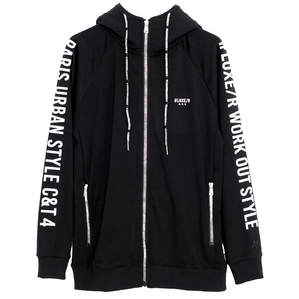 LUXE/R パーカー メンズ おしゃれ ジップ ストレッチ ハイネック