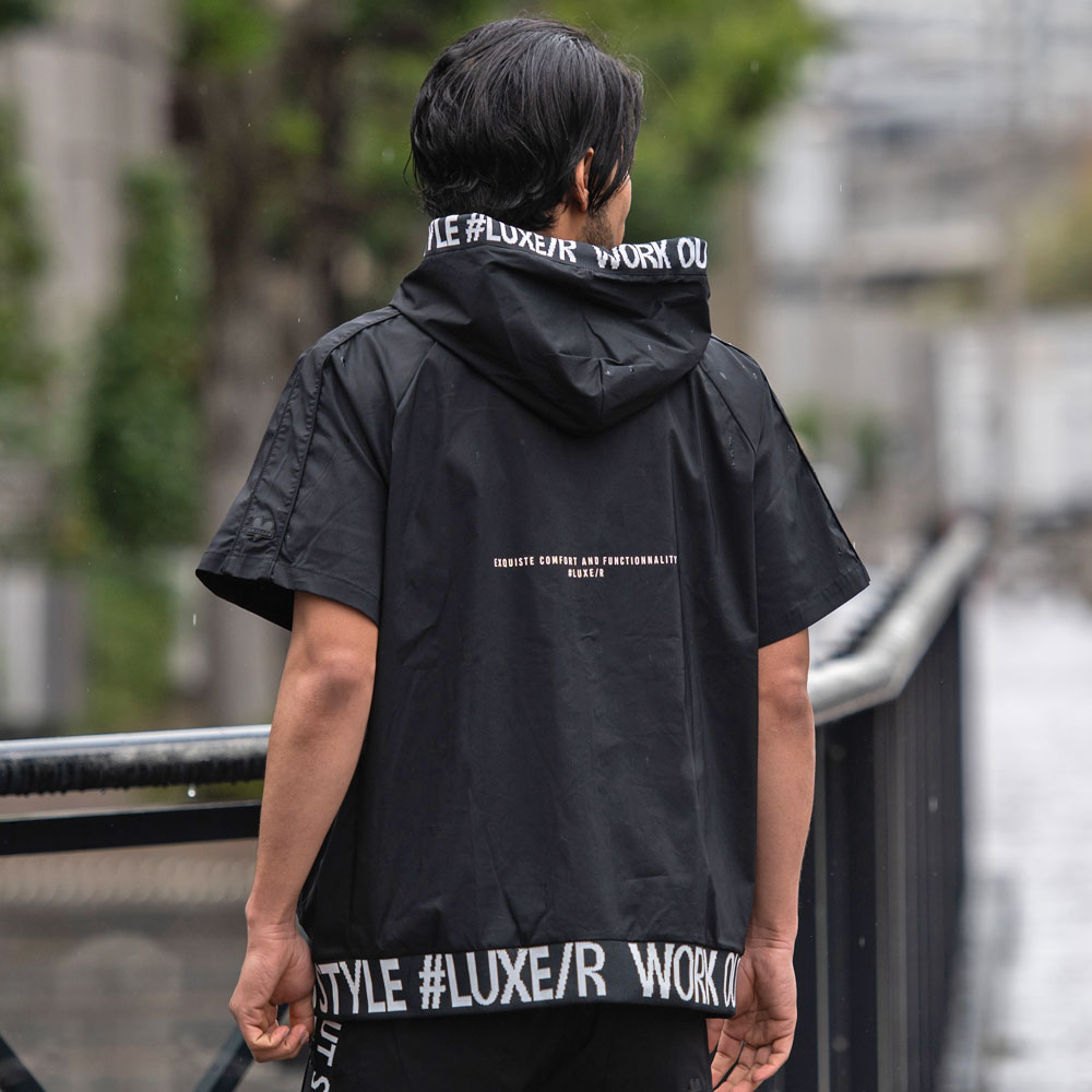 LUXE/R　ラグジュ　黒　L　ブラックレタープリント　ジップアップ　パーカー LUXE/R ラグジュ 黒 XL ブラックレタープリント ジップアップ