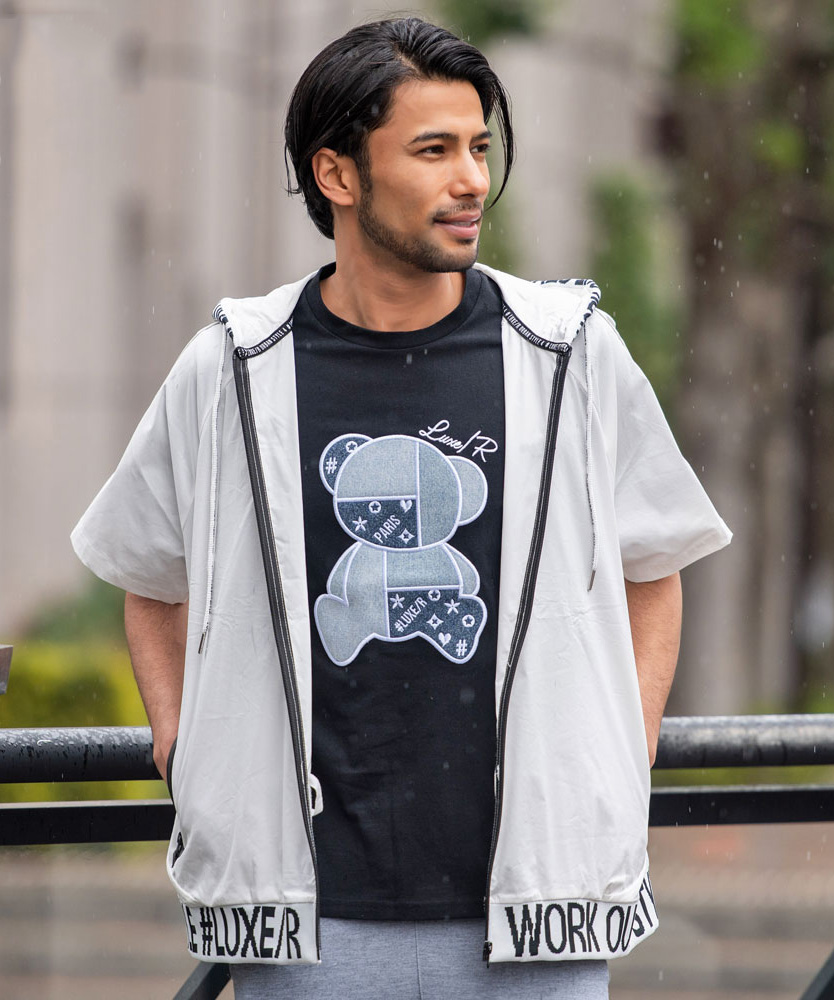BIGすのチル服 R　紐付きパーカー＆デニムサロペット　緑、黒、青 Printstar パーカー メンズ レディース ジップアップ スウェット