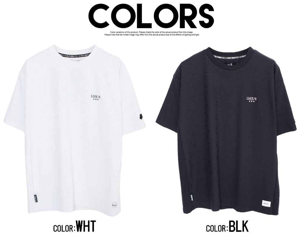 Tシャツ メンズ ブランド おしゃれ 半袖 ジャガード ストレッチ 白 黒 M L LUXE/R 20代 30代 40代 (郵)｜silverbulletxfuga｜18