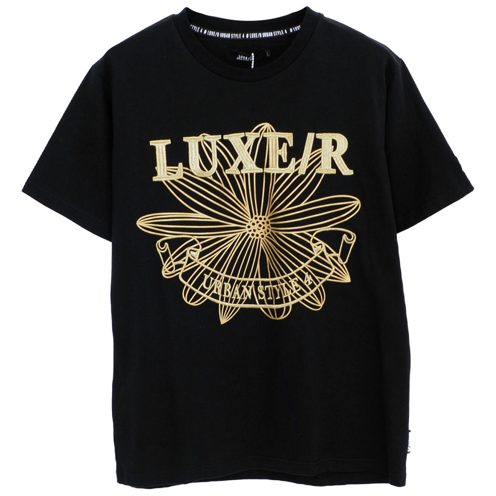 LUXE/R Tシャツ メンズ 半袖 ブランド クルーネック 綿100% 細身