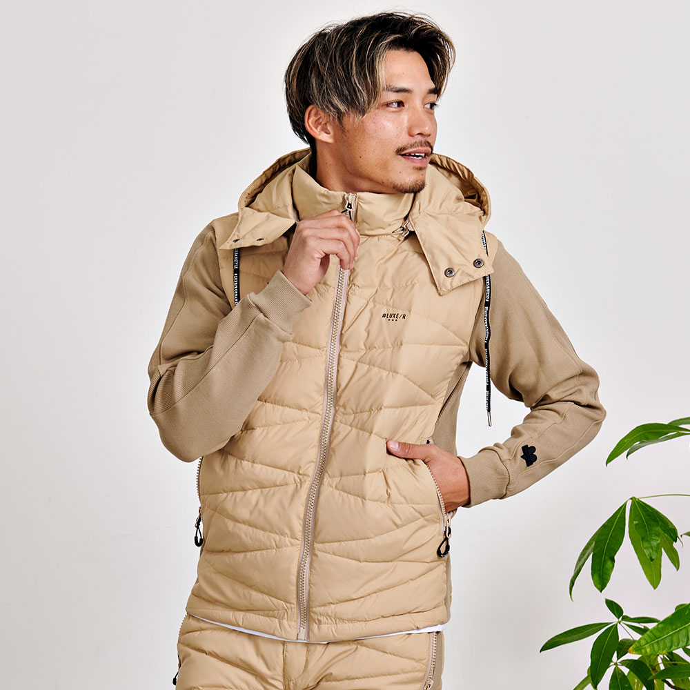 LUXE/R GOLF ダウンフェザー&裏起毛ジャケット45761WHL LUXE/R（ラグジュ） ダウンジャケット メンズ アウター ゴルフウェア