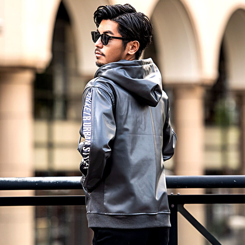 LUXE/R パーカー メンズ ジップ 長袖 セットアップ対応 裏起毛