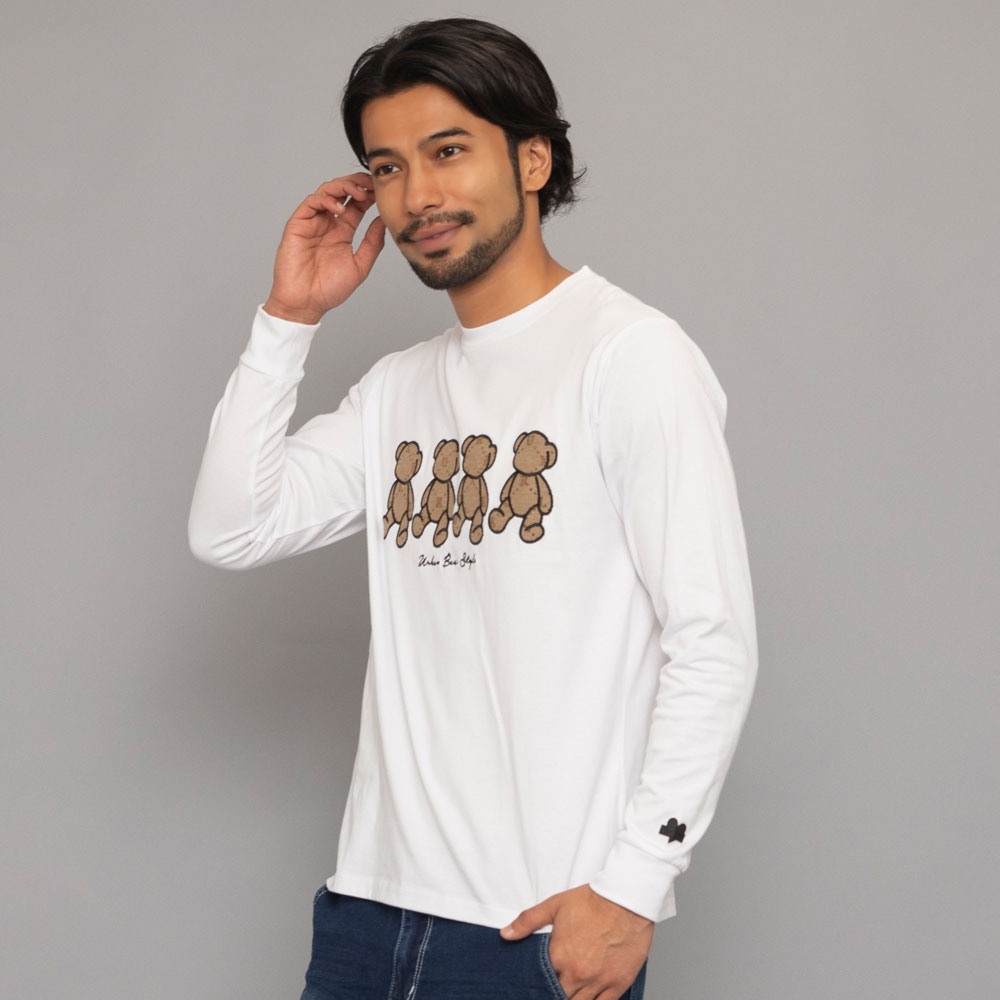 LUXE/R（ラグジュ） ロンT メンズ Tシャツ 長袖 ストレッチクマ ベア