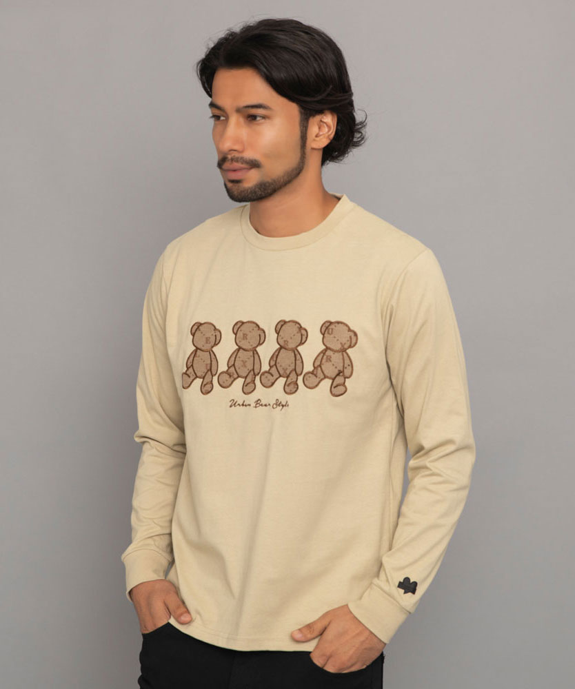 LUXE/R（ラグジュ） ロンT メンズ Tシャツ 長袖 ストレッチクマ ベア