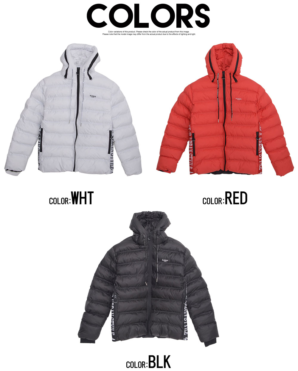 中綿ジャケット メンズ アウター ブルゾン ロゴ 刺繍 防寒 暖かい LUXE