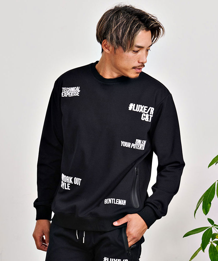 LUXE/R トレーナー メンズ 長袖 秋冬 スウェット 上下 セットアップ