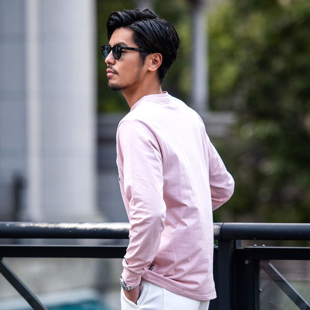 LUXE/R ロンT メンズ ブランド 綿 Tシャツ 長袖 ベア 無地