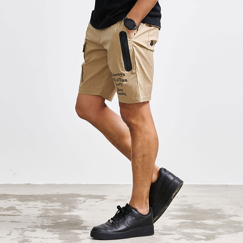 ハーフパンツ メンズ ブランド ゴルフ カーゴ ポケット 綿 ナイロン