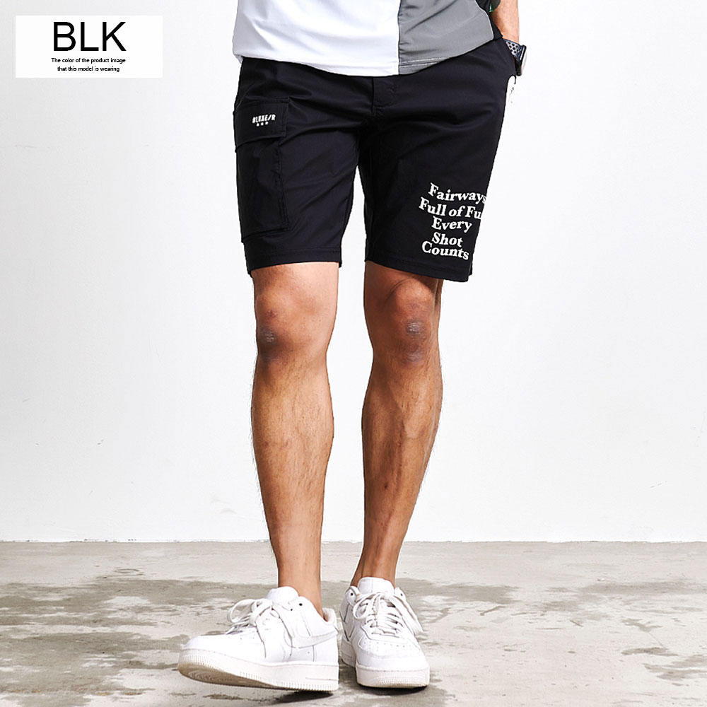 ハーフパンツ メンズ ブランド ゴルフ カーゴ ポケット 綿 ナイロン