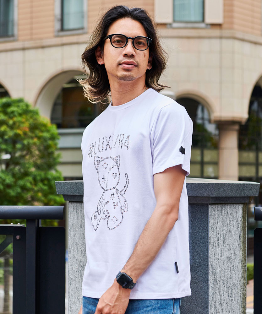 LUXE/R（ラグジュ） Tシャツ メンズ 半袖 ブランド ラインストーン