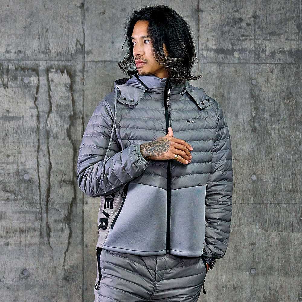 ラグジュ　LUXE/R ジャケット ダウン　2way フード脱着　切り替え LUXE/R（ラグジュ） ダウンジャケット メンズ 中綿ジャケット フード