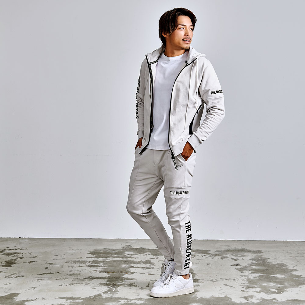 LUXE/R（ラグジュ） ジップパーカー メンズ フリース ストレッチ