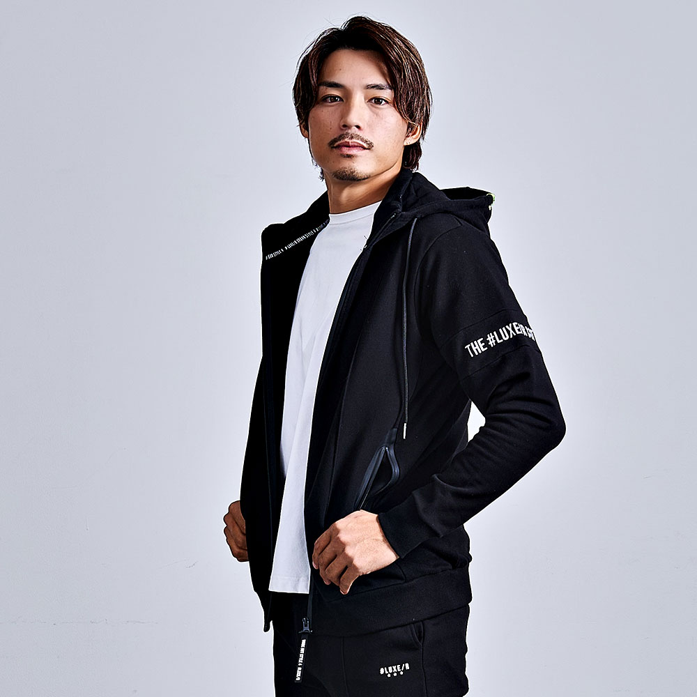 LUXE/R（ラグジュ） ジップパーカー メンズ フリース ストレッチ