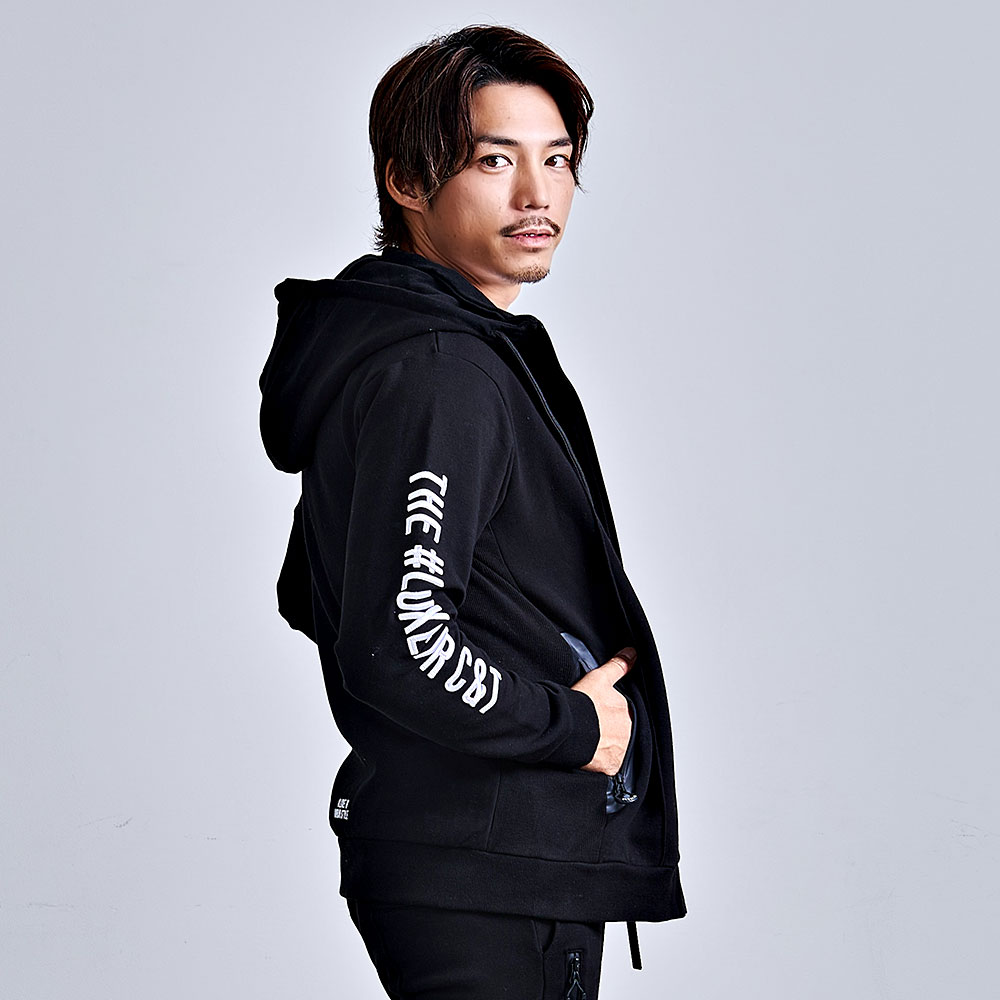 LUXE/R（ラグジュ） ジップパーカー メンズ フリース ストレッチ