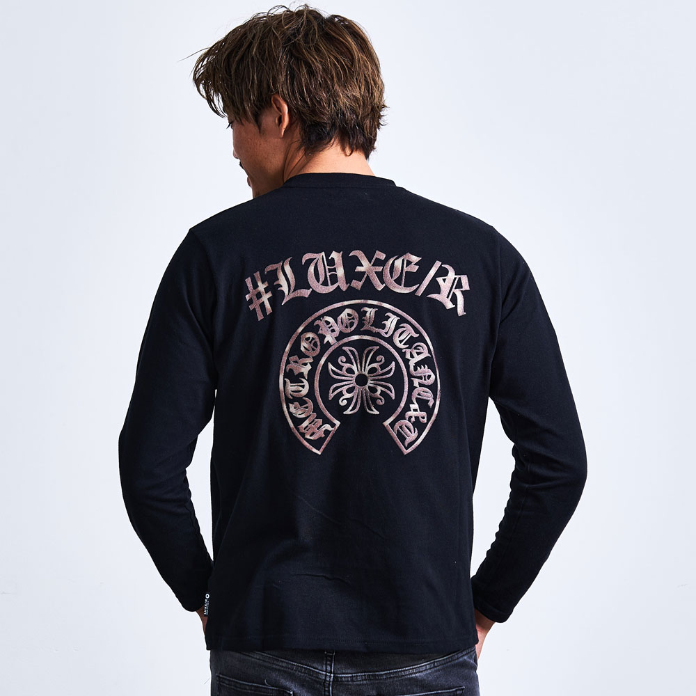 LUXE/R（ラグジュ） ロンT メンズ 長袖Tシャツ 長袖 発泡プリント