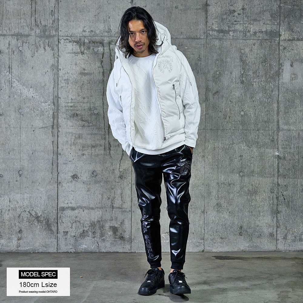 LUXE/R（ラグジュ） 中綿ベスト メンズ フード付き 中綿 ライン