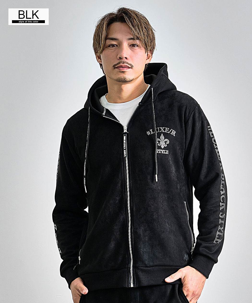 LUXE/R（ラグジュ） パーカー メンズ 長袖 ブランド ジップ 大きい