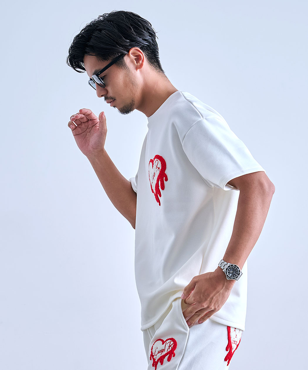 LUXE/R（ラグジュ） Tシャツ メンズ 半袖 セットアップ対応 スウェード