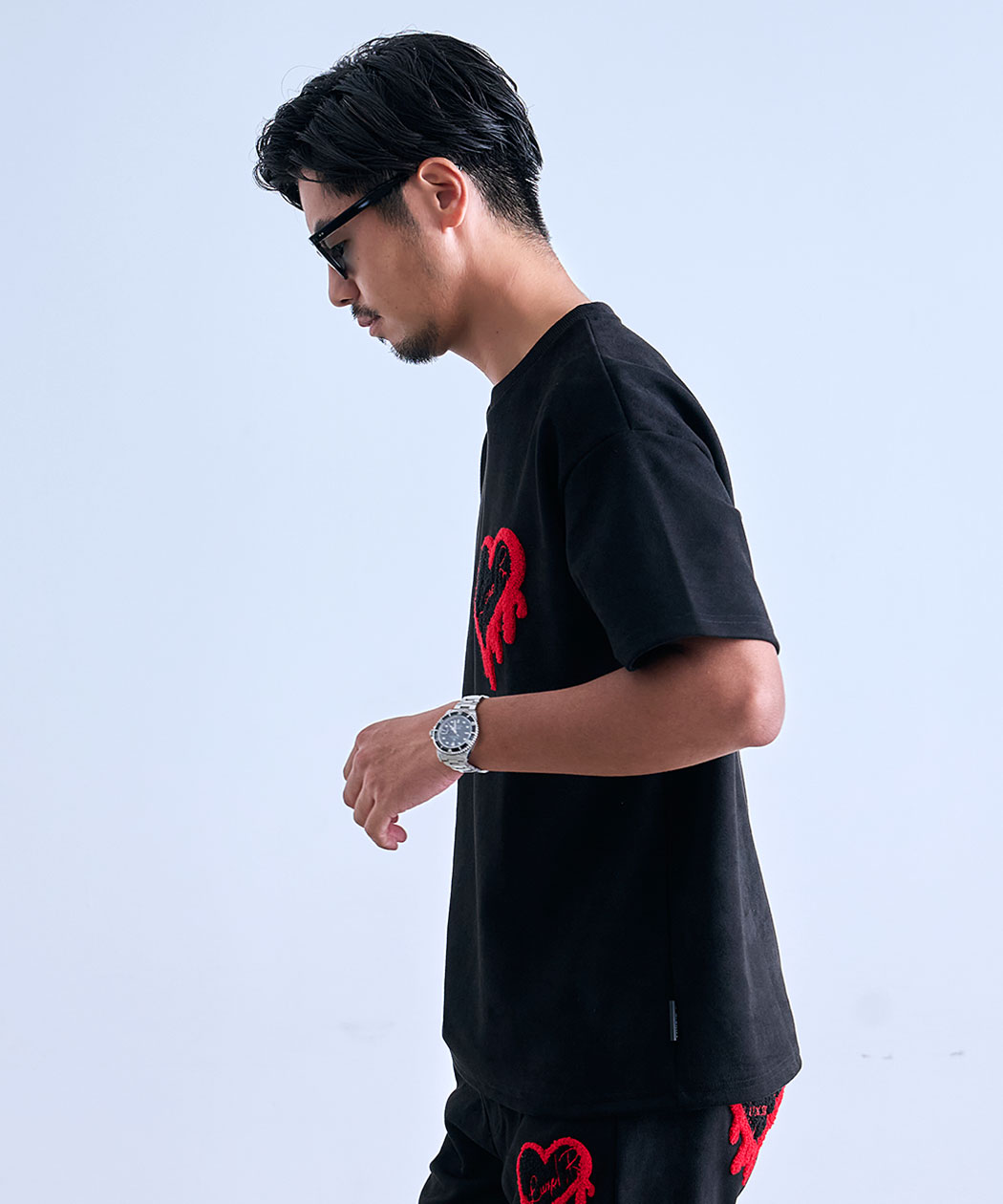 LUXE/R（ラグジュ） Tシャツ メンズ 半袖 セットアップ対応 スウェード