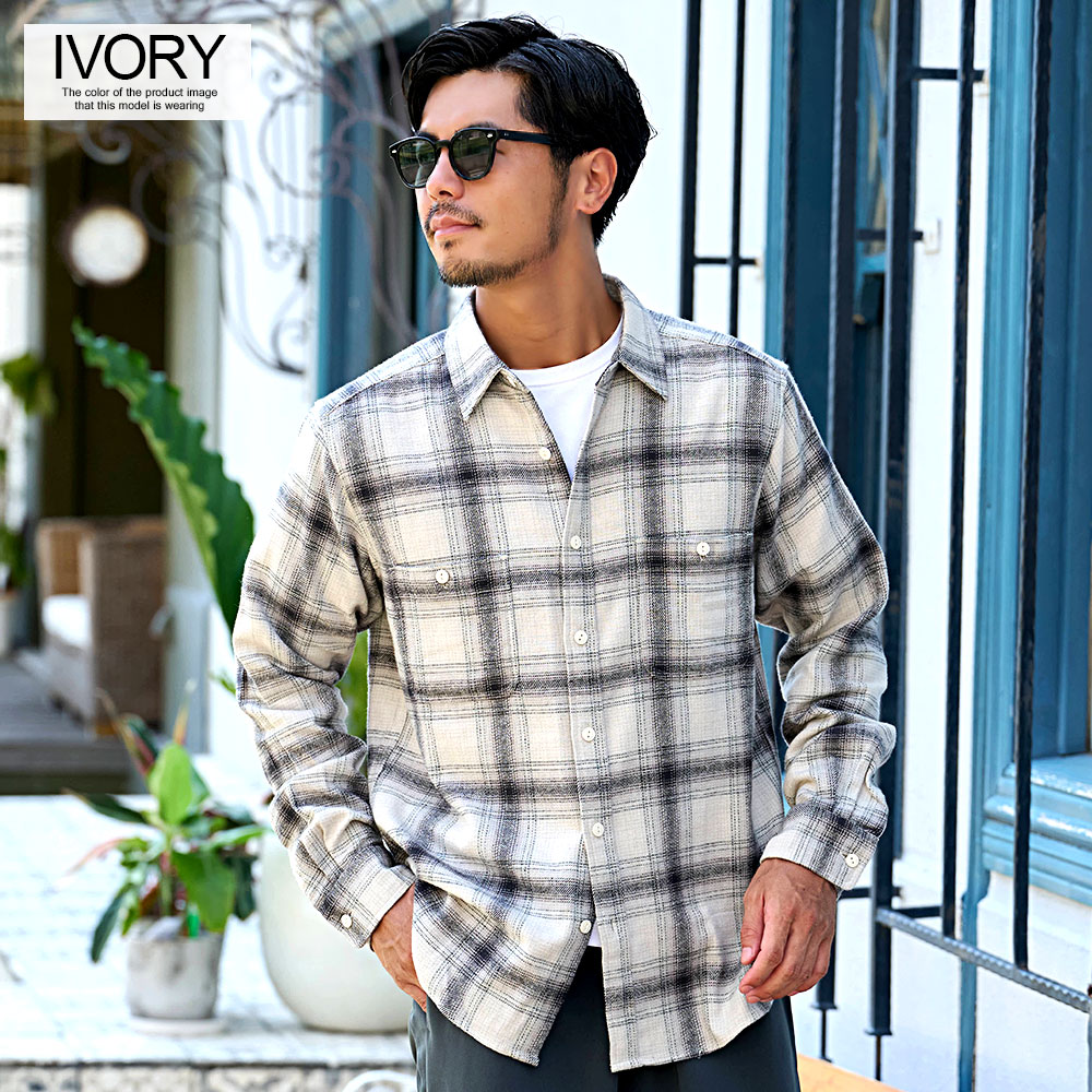 FOGネルシャツ レッドチェック fog フランネル チェックシャツ