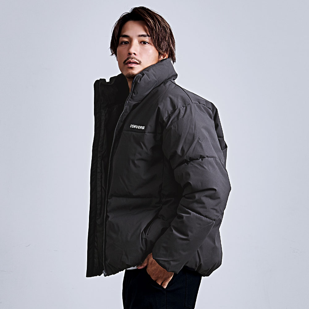 中綿ブルゾン メンズ アウター ブランド CONVERSE コンバース 中綿ジャケット 防風 撥水 ストレッチファイバーダウン 防寒着 ジャンバー ジャンパー 暖かい あったか 大人 20代 30代 40代 50代 ちょいワル ユニセックス 男性 男 服 秋 冬 秋冬 ファッション [5540-1401] CONVERSE（コンバース） 中綿ブルゾン メンズ アウター ブランド