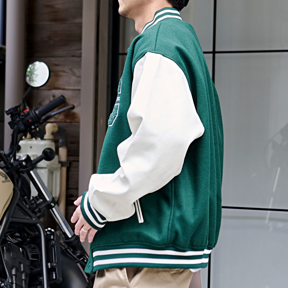 CONVERSE（コンバース） スタジャン メンズ アウター フェイクメルトン