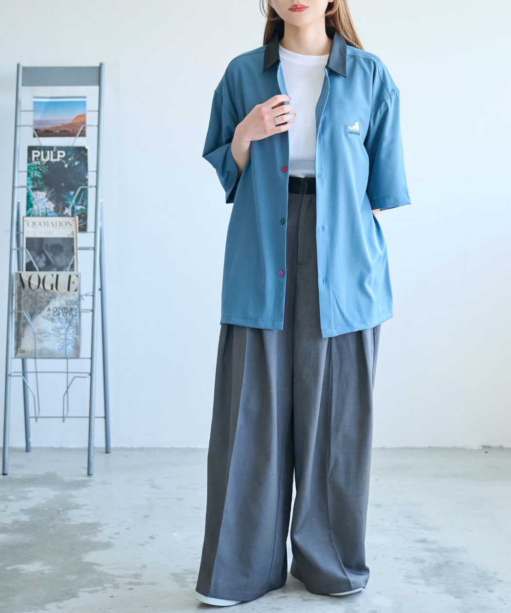 CONVERSE（コンバース） 半袖シャツ メンズ レディース カジュアル 襟