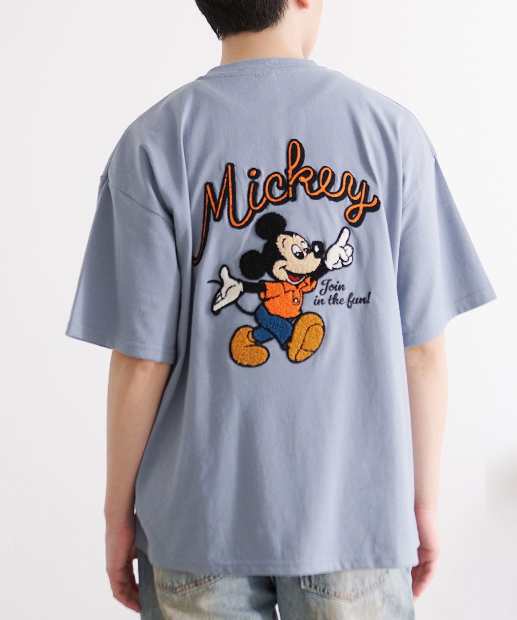 Disney（ディズニー） Tシャツ メンズ 半袖 ミッキー サガラ刺繍