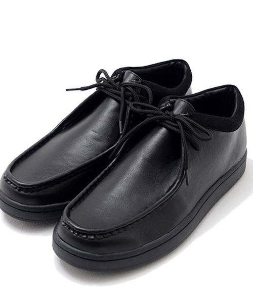 モカシン メンズ スウェード PUレザー スニーカー ブーツ 黒 DEDES シューズ 革靴