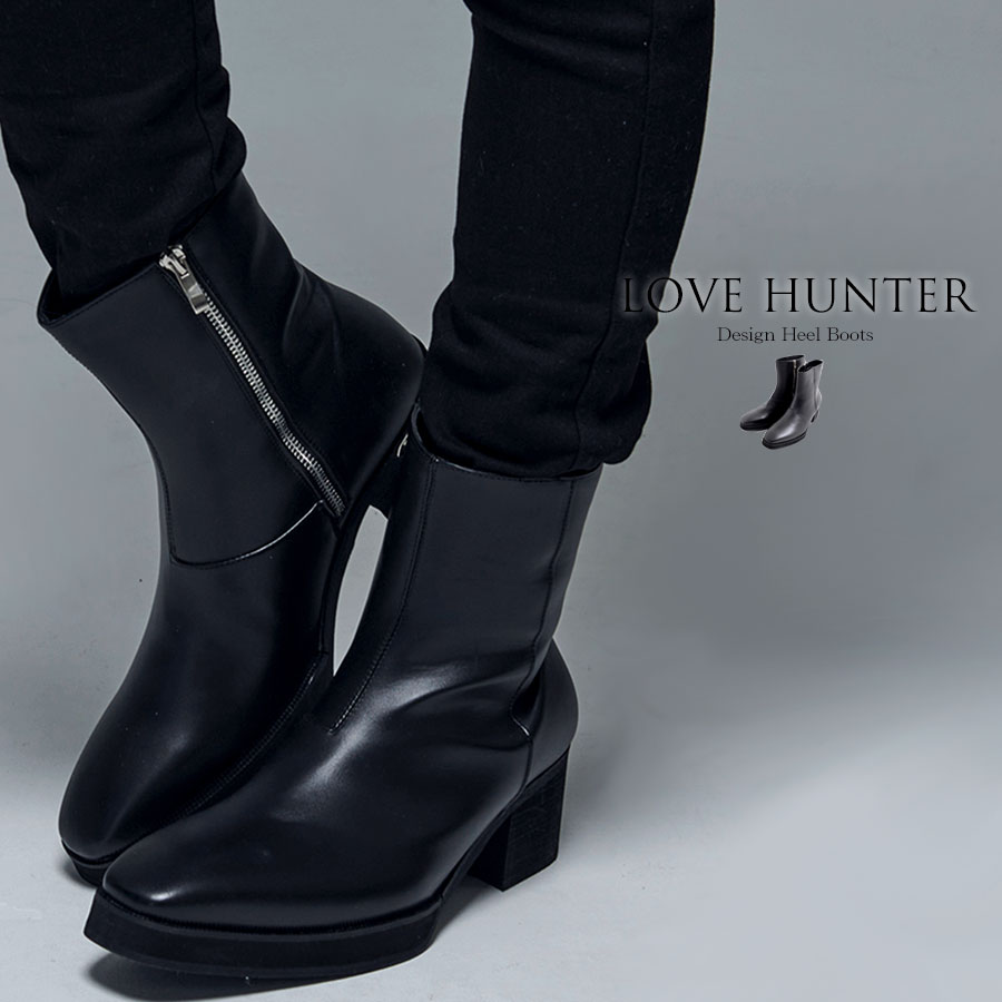 LOVEHUNTER（ラブハンター） ブーツ メンズ ショート ヒール 6cm