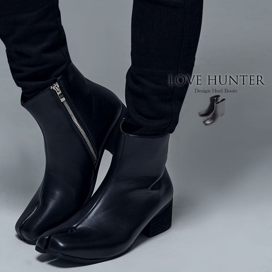 LOVEHUNTER（ラブハンター） 足袋ブーツ メンズ ショート ヒール 5cm