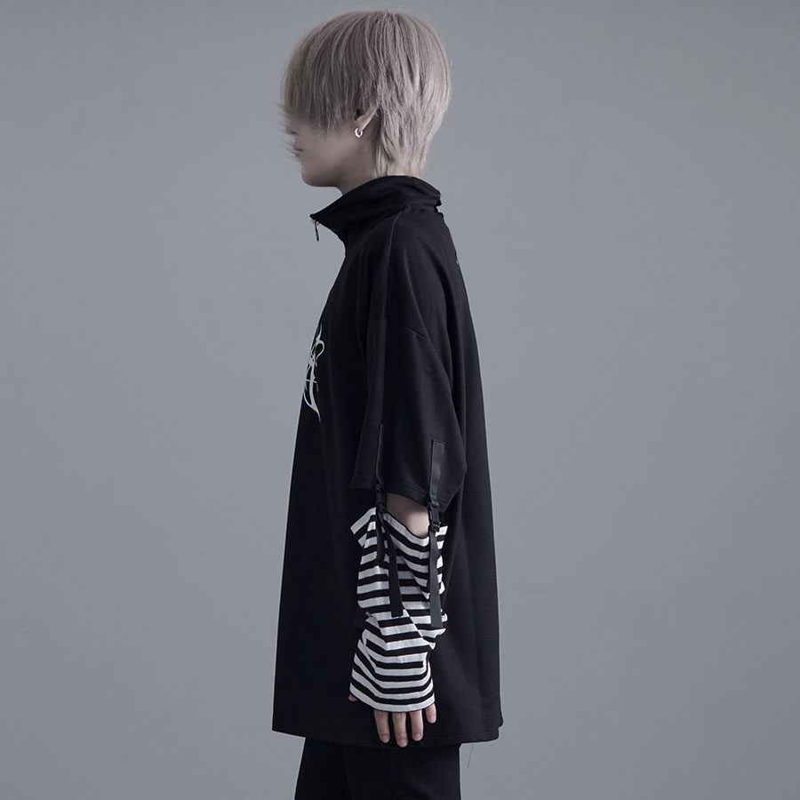 SILVER BULLET Tシャツ メンズ 半袖 ハーフジップ アーム