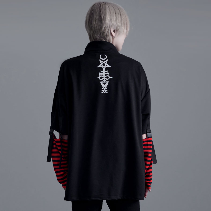ナンバーナイン　アームウォーマー　新品 SILVER BULLET Tシャツ メンズ 半袖 ハーフジップ アーム