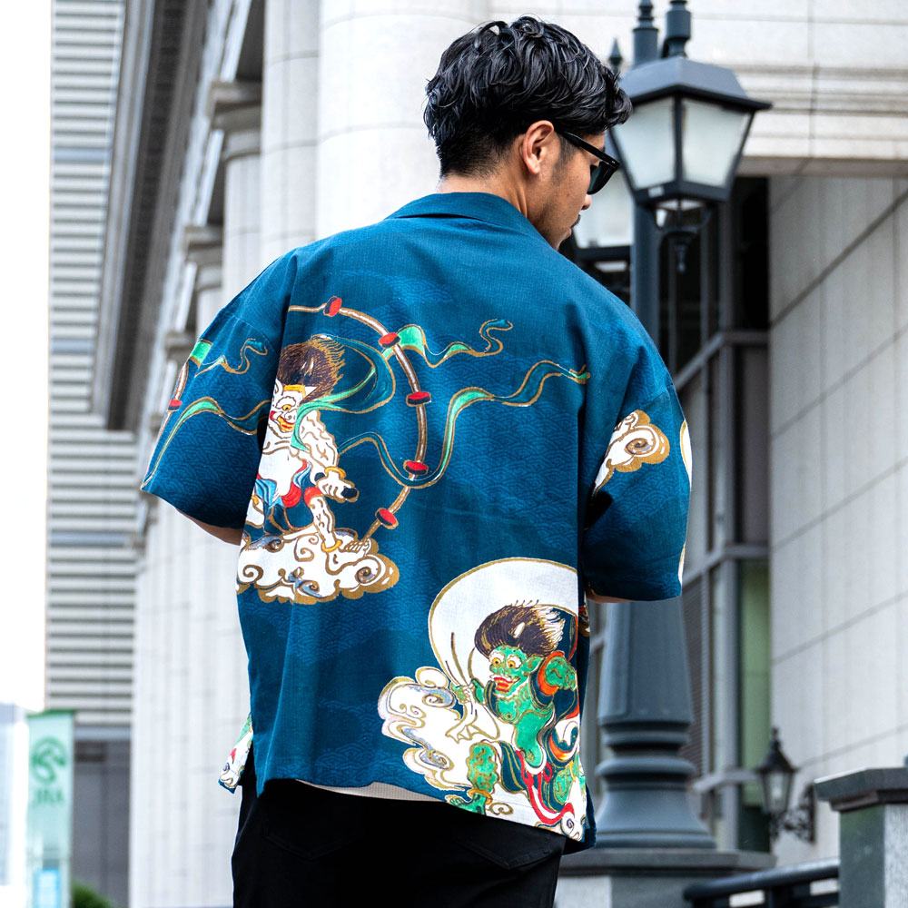 Amina カジュアルシャツ メンズ 50代 ?60 綿 半袖 夏 オープンカラー