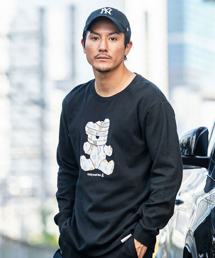 ゆったり モノトーン 長袖シャツ デイリー クルーネック AVIREX｜《DAILY/デイリー》RIB L/S CREW NECK T-SHIRT/リブ